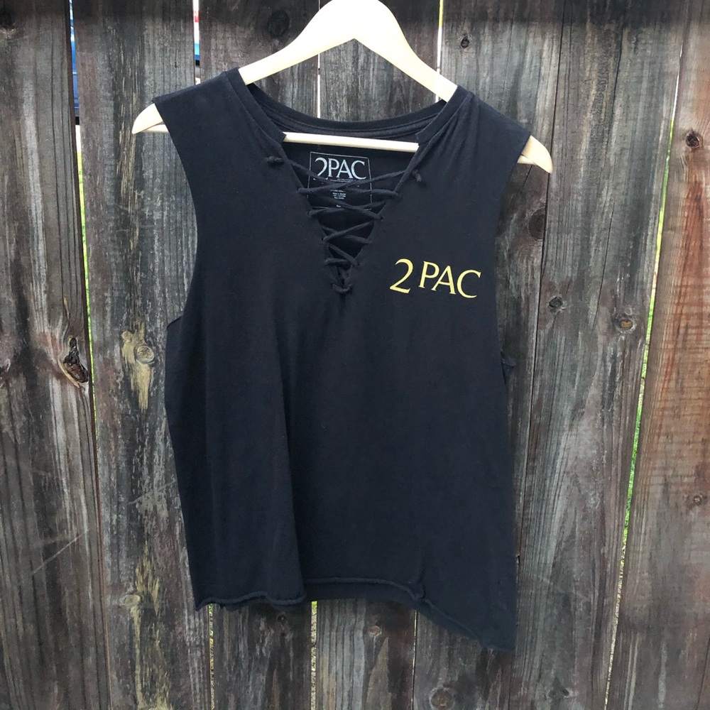 2PAC - Tupac - Black Sleeveless Shirt - Large - Picture 2 of 6